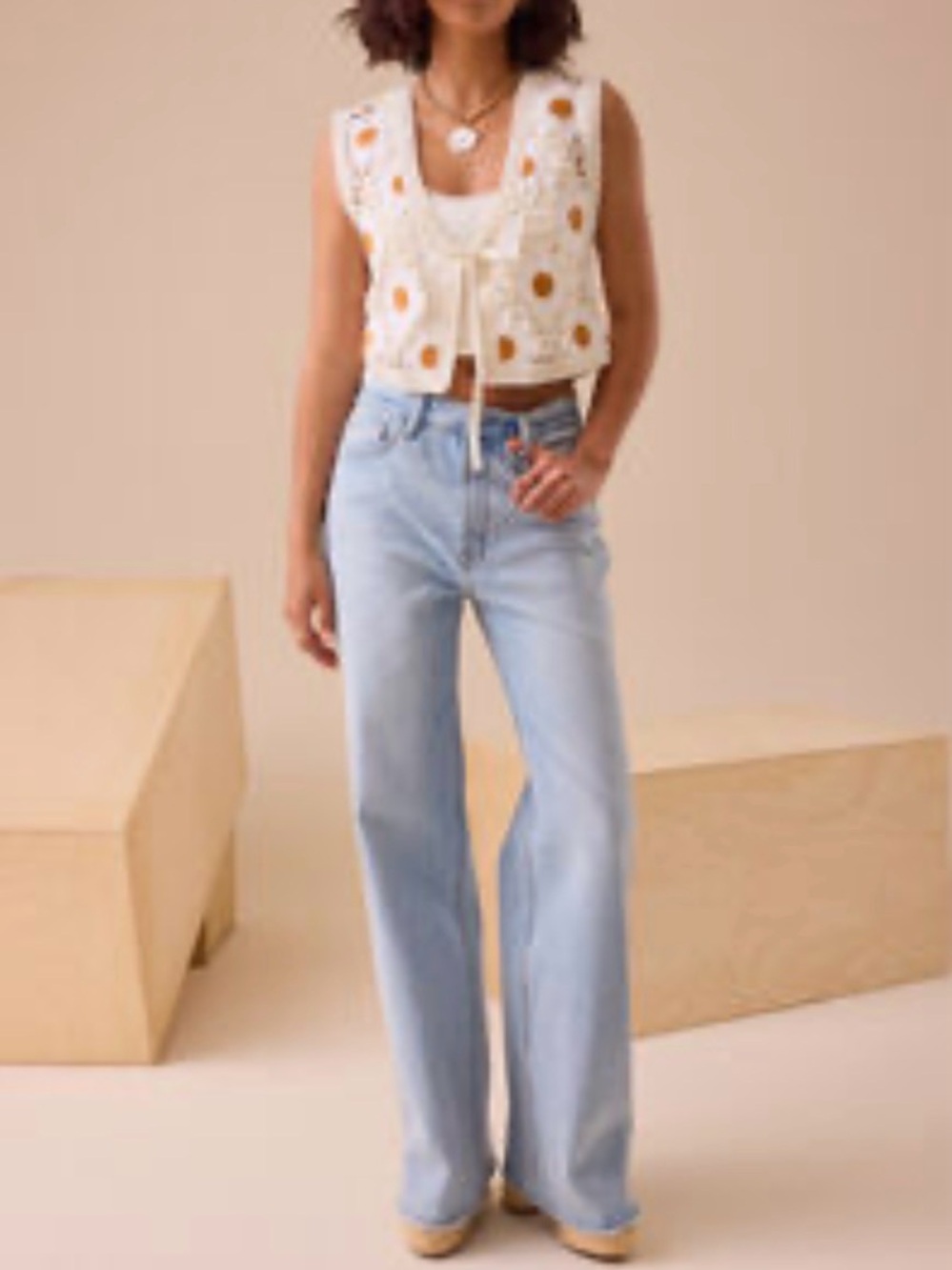 Altar'd State Light Blue Wide-Leg Jeans